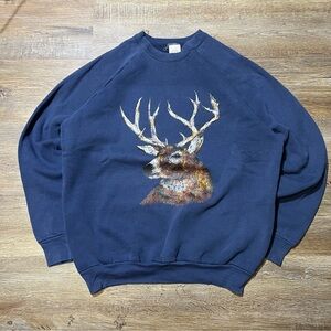 Vintage 80s Deer/Nature/Hunting Men’s Crewneck